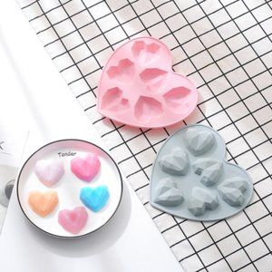 Silicone 3D Heart Shape- Pink